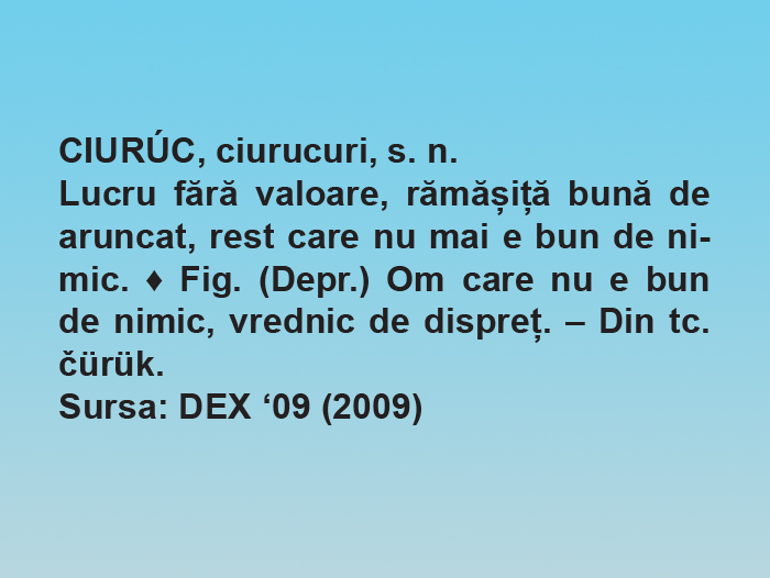 Ne-am săturat să fim ”ciurucuri”!