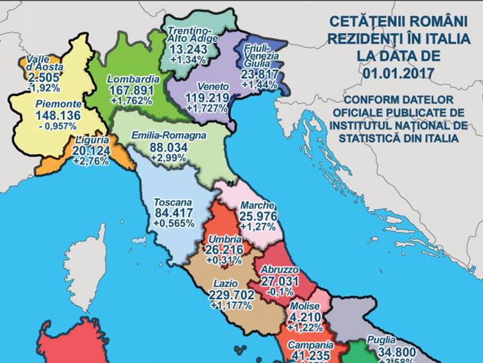 Harta Comunităţii Romanesti Din Italia Prezența Cetățenilor